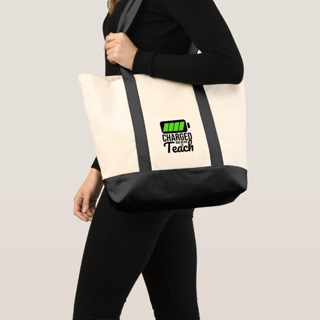 Bolsa Tote Carregado E Pronto Para Ensinar (Frente (produto))