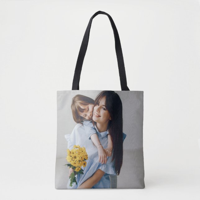 Bolsa Tote Carregamento de Fotografias Personalizado Design (Frente)