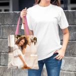 Bolsa Tote Carregamento de Fotografias Personalizado Design d<br><div class="desc">Carregamento de Fotografias Personalizadas Design da sua própria Bag Tote de Lado Duplo</div>