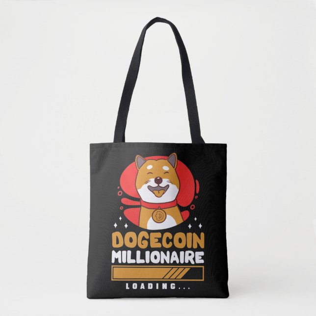 Bolsa Tote Carregamento do Crypto DogeCoin Millionaire (Frente)