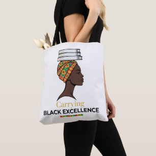 Bolsa Tote Carregando Excelência Negra - Livros de Enfaixe Ke