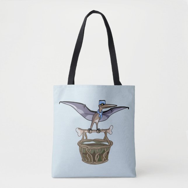 Bolsa Tote Carregando Pteranodon A Cesta (Frente)