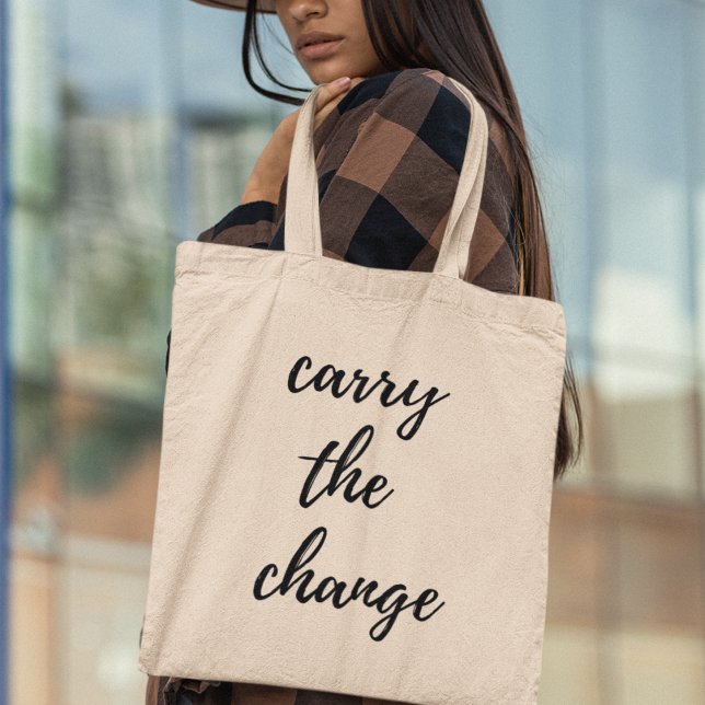 Bolsa Tote Carregar a mudança de motivação inspiracional (Shop now and be part of the change!)