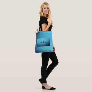 Bolsa Tote Carregar azul-aqua com todos os sacos