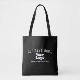 Bolsa Tote Carregar logotipo preto e branco retrormoderno (ed