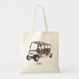 Bolsa Tote Carrinho de golfe / desenho animado de buggy de go