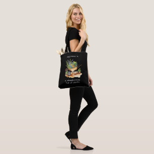 Bolsa Tote Carrinho de Jardim de Plantas Citação de Felicidad
