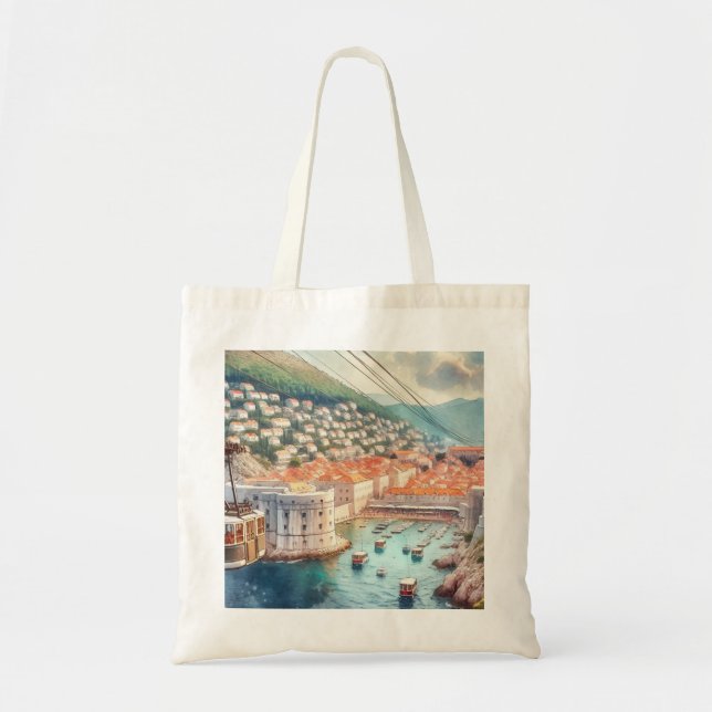 Bolsa Tote Carro-a-água Dubrovnik Croácia (Frente)