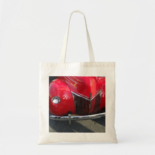 Bolsa Tote Carro antigo vermelho dos anos 30 (Frente)