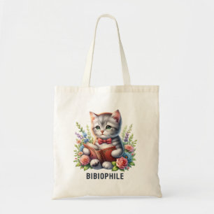 Bolsa Tote Carro Bibliófilo Em Branco Lendo Livro