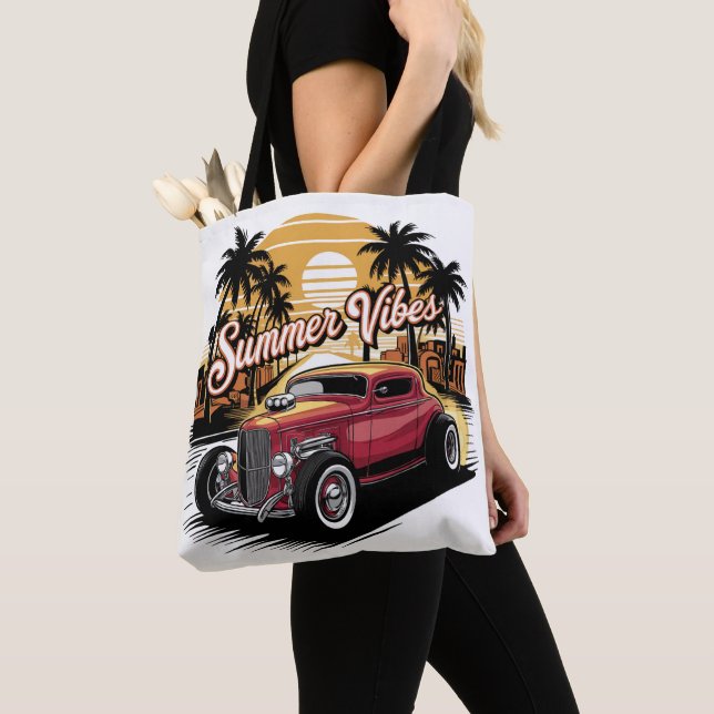 Bolsa Tote Carro Clássico Vibrações de Verão (Close Up)