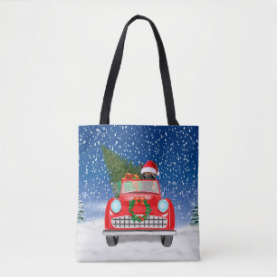 Bolsa Tote Carro Condutor De Cães german shepherd No Natal Da