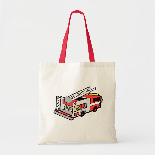 Bolsa Tote Carro de bombeiros vermelho (Frente)