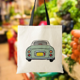 Bolsa Tote Carro de Figuras Verde-Esmeralda