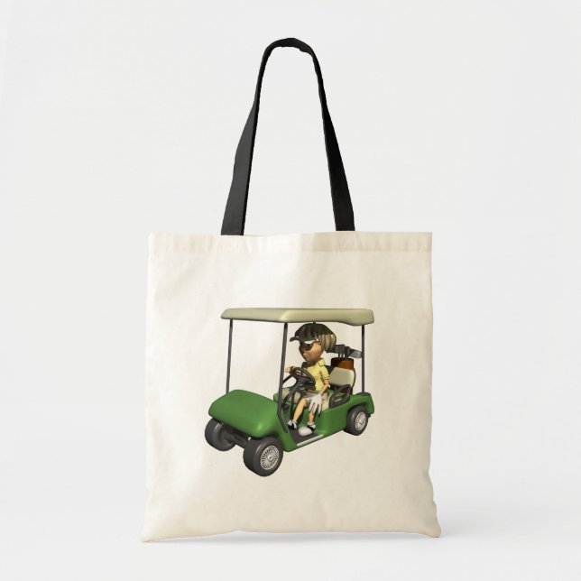Bolsa Tote Carro do jogador de golfe da mulher (Frente)