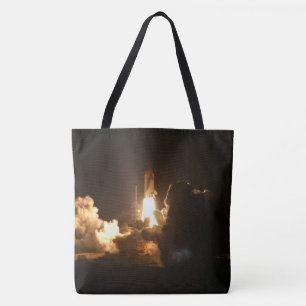 Bolsa Tote Carro espacial Terra nave espacial Noite Canva