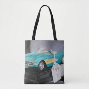 Bolsa Tote Carro Modelo Convertível Turquoise Vintage