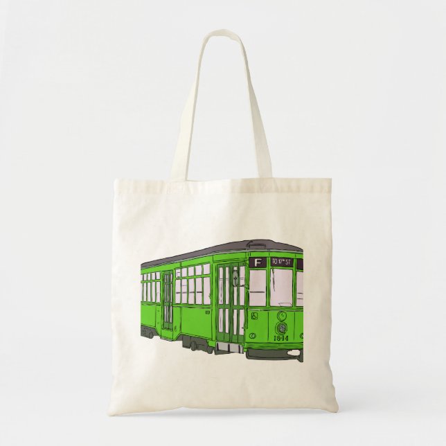 Bolsa Tote Carros de Trolleycar do bonde do eléctrico do (Frente)