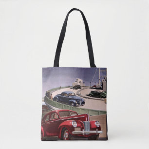 Bolsa Tote Carros vintage, Trilha Classic Sedans na Freeway