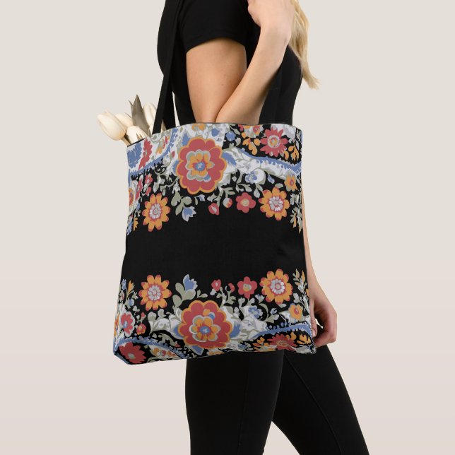 Bolsa Tote Carry com Estilo Preto (Close Up)