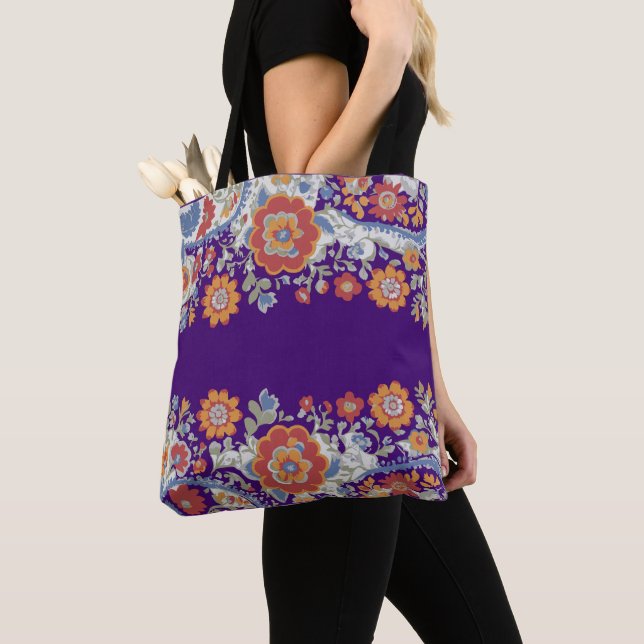 Bolsa Tote Carry com Estilo Roxo  (Close Up)