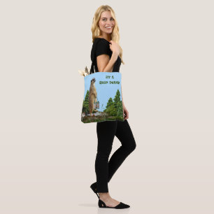 Bolsa Tote Carryall 'Green' Meerkat Animal
