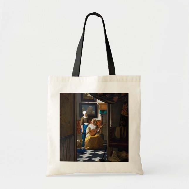 Bolsa Tote Carta de Amor, Johannes Vermeer (Frente)