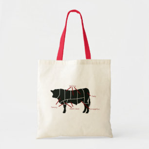Bolsa Tote Carta do carniceiro da carne - carne saboroso