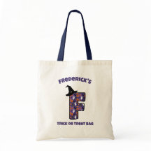 Carta F com o Chapéu e o Nome da Bruxa | Truque ou