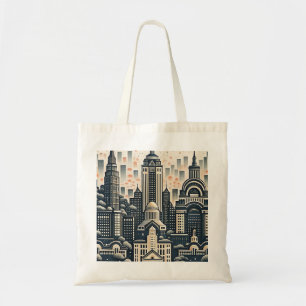 Bolsa Tote Cartão de Aniversário de Cidade com Silhueta do Ho