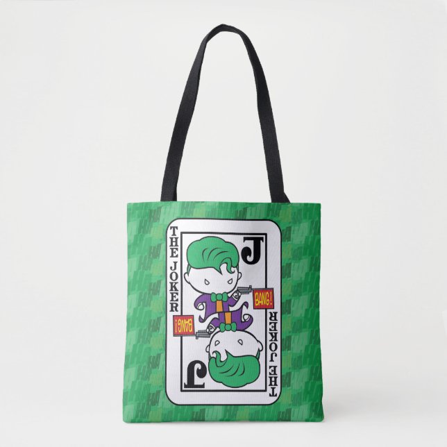 Bolsa Tote Cartão de Reprodução de Joker Chibi (Frente)
