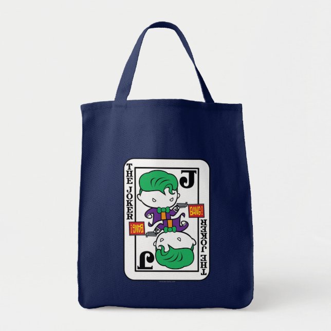 Bolsa Tote Cartão de Reprodução de Joker Chibi (Frente)