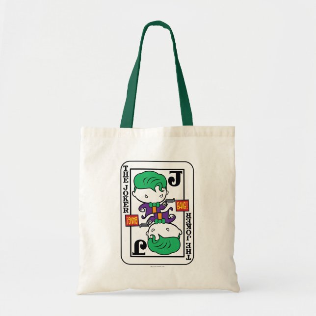 Bolsa Tote Cartão de Reprodução de Joker Chibi (Frente)