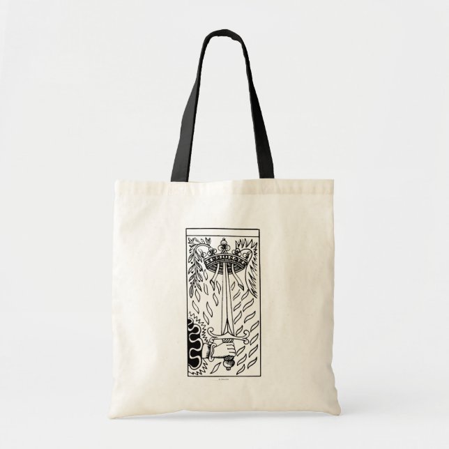 Bolsa Tote Cartão de Tarot: Ás das espadas (Frente)