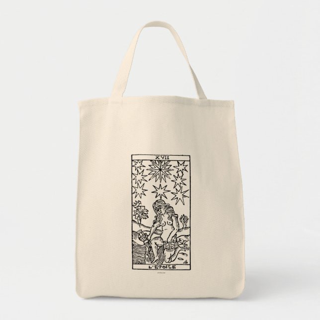 Bolsa Tote Cartão de Tarot: As estrelas (Frente)