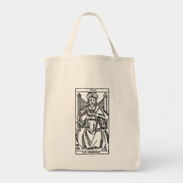 Bolsa Tote Cartão de Tarot: Justiça (Frente)