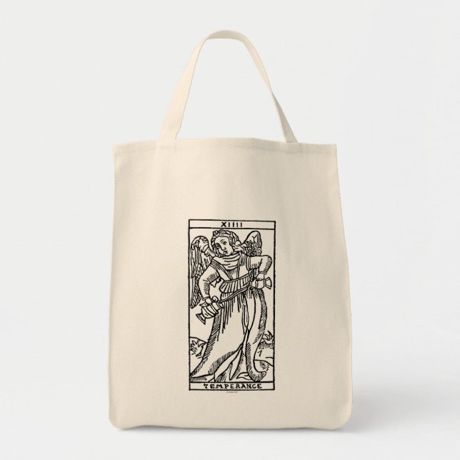 Bolsa Tote Cartão de Tarot: Moderação (Frente)