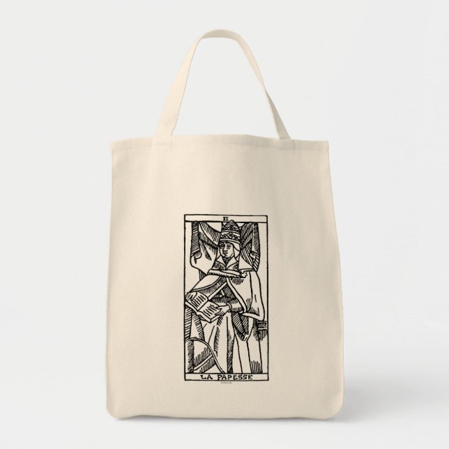 Bolsa Tote Cartão de Tarot: O Popess (Frente)