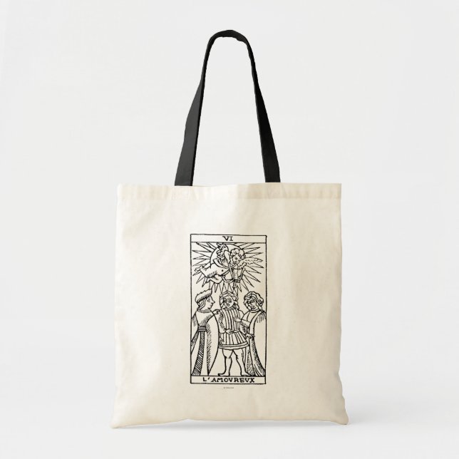 Bolsa Tote Cartão de Tarot: Os amantes (Frente)