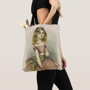 Bolsa Tote Cartão do Dia dos Namorados Retro Romântico, sécul