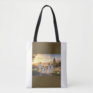 Bolsa Tote Cartão Feliz Páscoa Ele Ressuscitou