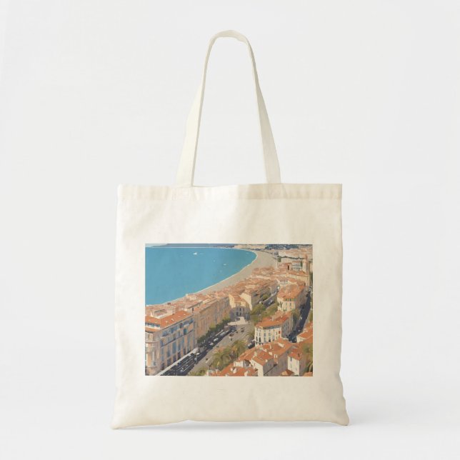 Bolsa Tote Cartão postal da Nice França (Frente)