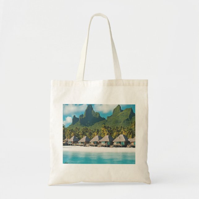 Bolsa Tote Cartão postal de Bora Bora (Bora Bora e) (Frente)