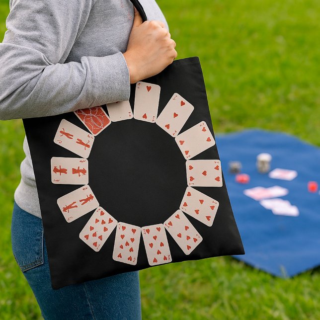 Bolsa Tote Cartas de Copas em Círculo (Criador carregado)