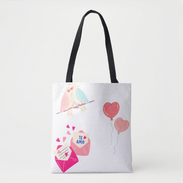 Bolsa Tote cartas românticas (Frente)