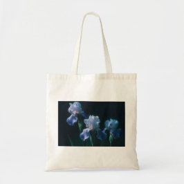 Bolsa Tote Cartaz de Arte Floral Íris Azul