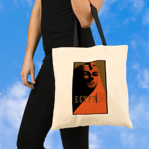 Bolsa Tote Cartaz de Viagem Antigo com Esfinge, Egito, África