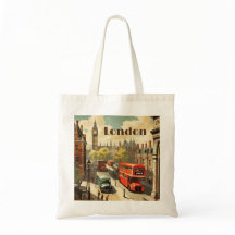 Cartaz de Viagem Vintage Londres Estilo Cidade