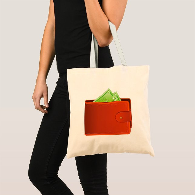 Bolsa Tote Cartera Clássica de Couro Marrom com Dinheiro (Criador carregado)