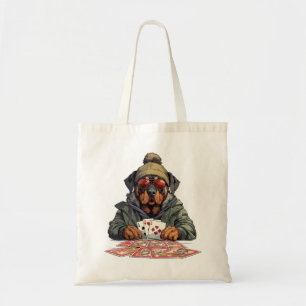 Bolsa Tote Cartões De Jogar Cachorro Rottweiler